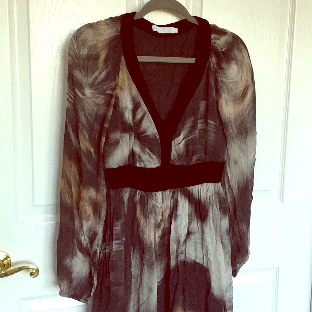 Long sleeved silk Anne Fontaine dress